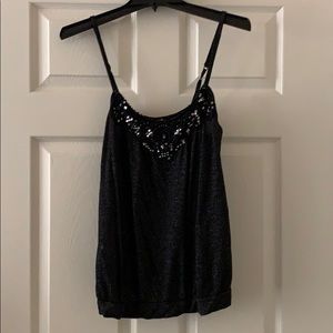 Back and silver tank top